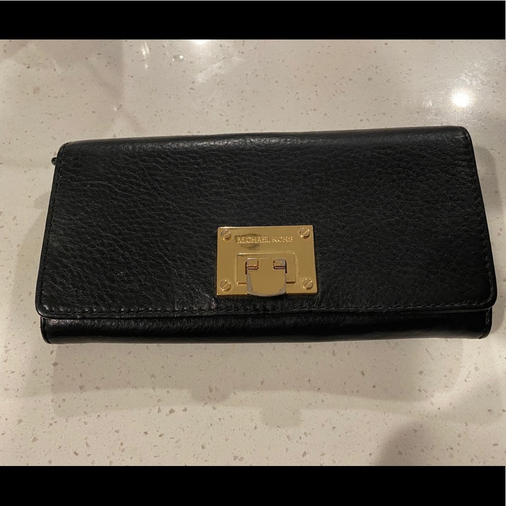 Michael Kors black long wallet